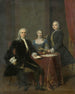 Familiegruppe i et interiør - Frans van der Mijn — visning af kunstværket