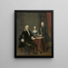 Familiegruppe i et interiør - Frans van der Mijn — indrammet kunstværk på væggen