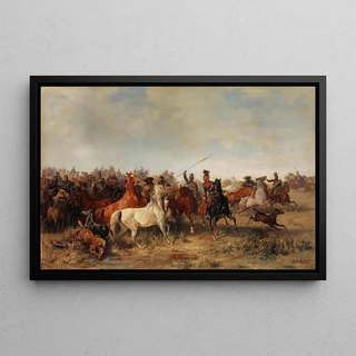 Franz Adam - A Herd of Horses.webp