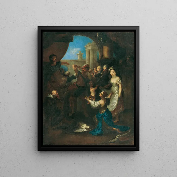 Le jugement de Salomon - Franz Anton Maulbertsch — indrammet kunstværk på væggen