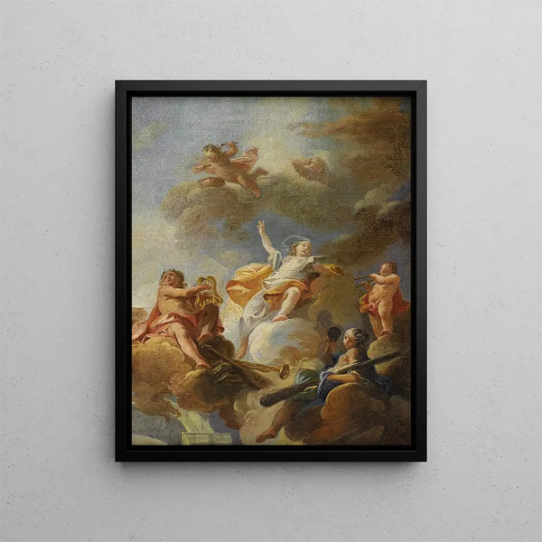 Triumf af kunst - Franz Anton Maulbertsch — indrammet kunstværk på væggen
