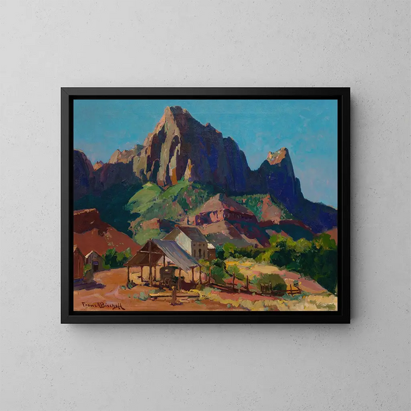 Le Gardien, Zion National Park, Utah - Franz Bischoff — indrammet kunstværk på væggen