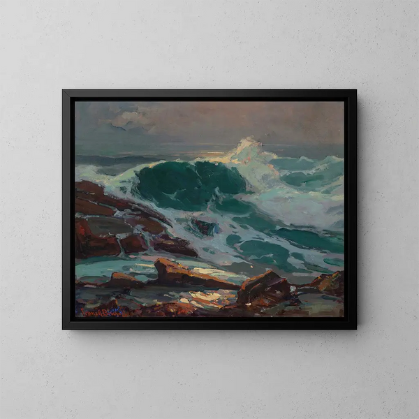 La Vague - Franz Bischoff — indrammet kunstværk på væggen