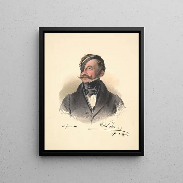 François Henri Schlick Greve af Bassano de Weisskirchen - Franz Eybl — indrammet kunstværk på væggen