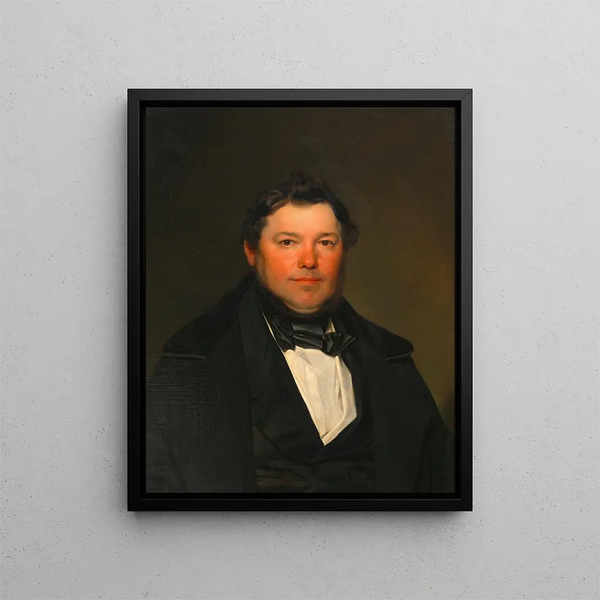 Portrait af en gentleman - Franz Eybl — indrammet kunstværk på væggen