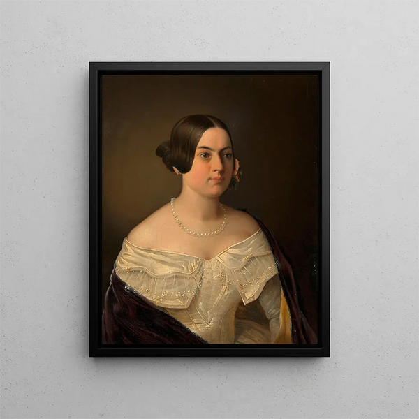 Mathilde Rebracha med Frgantner - Franz Eybl — indrammet kunstværk på væggen