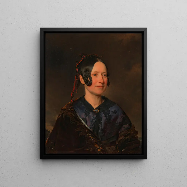 Sofie Fick, svigerinde af Rudolf von Arthaber - Franz Eybl — indrammet kunstværk på væggen