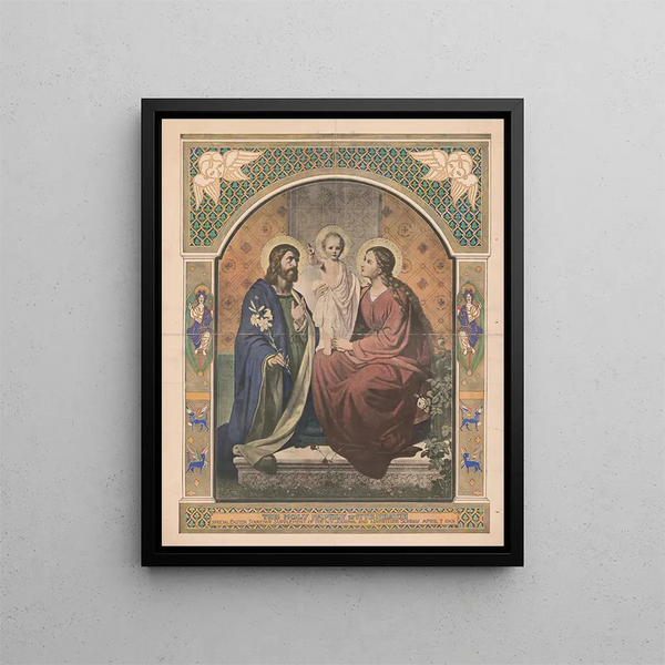 La Sainte Famille - Franz Ittenbach — indrammet kunstværk på væggen