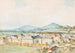 Salzbourg, Salzach-floden i forgrunden med det gamle Saint-Jean hospital, Saint-Jean kirke og Mlleggertor - Franz Kulstrunk — visning af kunstværket