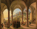 Vue d'Amalfi depuis le porche de la cathédrale - Franz Ludwig Catel — visning af kunstværket
