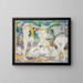 Franz Marc | Kvindebillede, der bader — indrammet kunstværk på væggen
