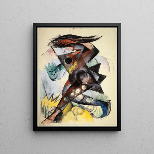 Caliban - Franz Marc — indrammet kunstværk på væggen