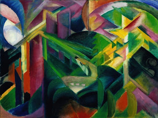 Franz Marc | Kunsttryk af hjort i klostrets have | Maleri — visning af kunstværket
