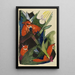 Fire ræve - Franz Marc — indrammet kunstværk på væggen