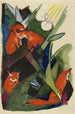 Fire ræve - Franz Marc — visning af kunstværket