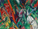 Under regnen - Franz Marc — visning af kunstværket