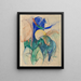 Mandrill - Franz Marc — indrammet kunstværk på væggen