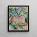 Rødt hjorte - Franz Marc — indrammet kunstværk på væggen