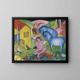 Le Rêve - Franz Marc — indrammet kunstværk på væggen