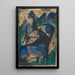 to blå heste - Franz Marc — indrammet kunstværk på væggen