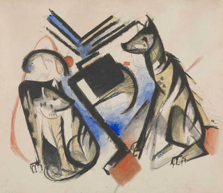 To ulve - Franz Marc — visning af kunstværket