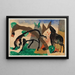 To får - Franz Marc — indrammet kunstværk på væggen