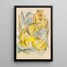 to gule dyr to gule hjorte - Franz Marc — indrammet kunstværk på væggen