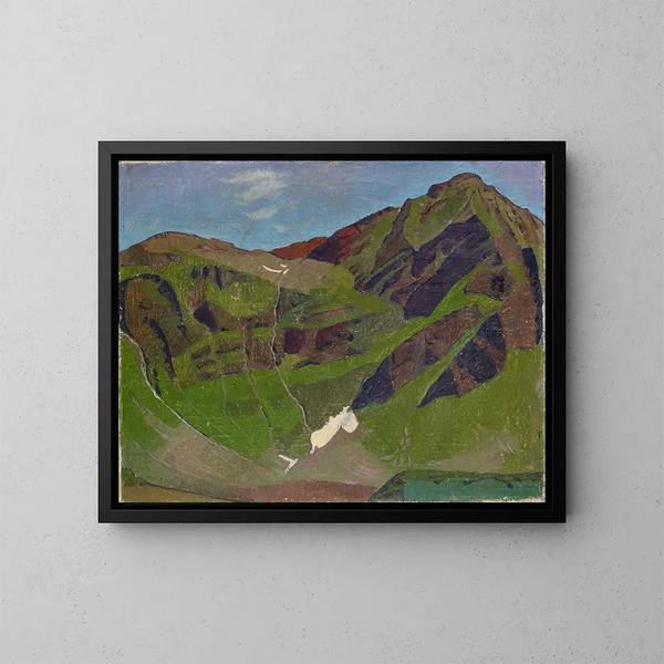 Motif de montagne - Franz Marent — indrammet kunstværk på væggen
