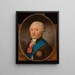 Portrait af prins Micha Radziwiłł - Franz Niedermann — indrammet kunstværk på væggen