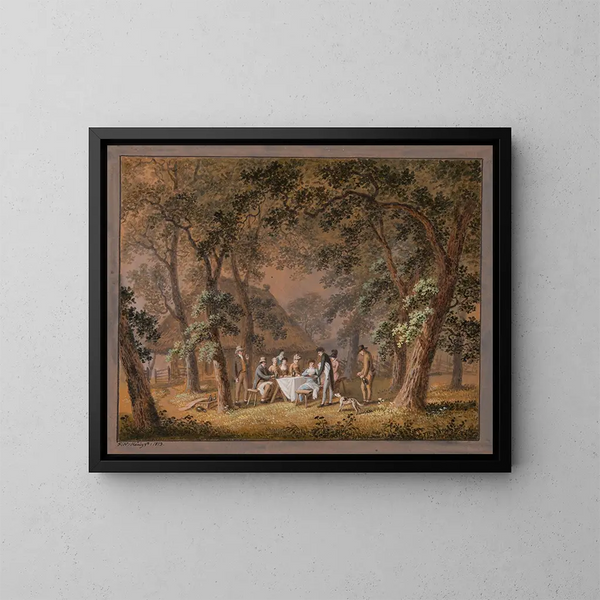 Le Déjeuner champêtre au Schpfenwald - Franz Niklaus König — indrammet kunstværk på væggen