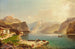 Vue du lac Achensee depuis la Scholastika vers Pertisau - Franz Richard Unterberger — visning af kunstværket