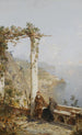 Amalfi over Napolibugten - Franz Richard Unterberger — visning af kunstværket
