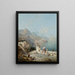Amalfi Le golfe de Sorrente Personnages sur une véranda - Franz Richard Unterberger — indrammet kunstværk på væggen
