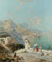 Vue de la côte amalfitaine en été - Franz Richard Unterberger — visning af kunstværket