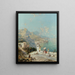 Vue de la côte amalfitaine en été - Franz Richard Unterberger — indrammet kunstværk på væggen