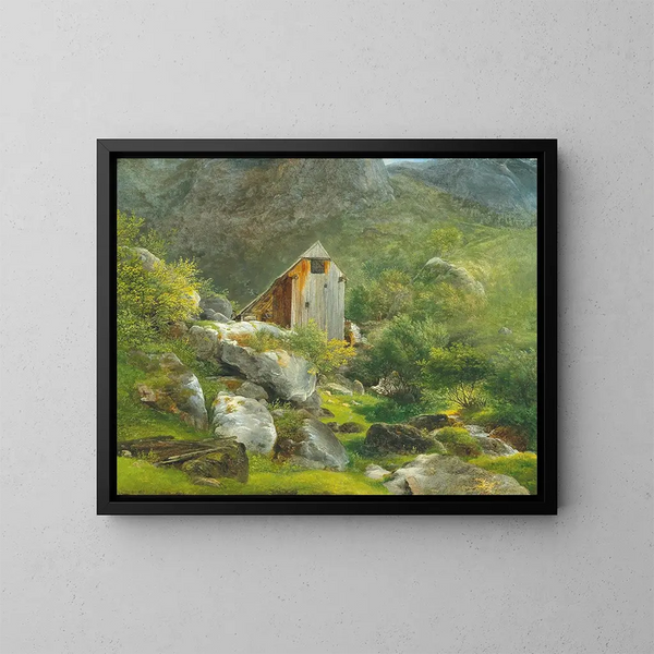 Moulin de montagne - Franz Steinfeld — indrammet kunstværk på væggen