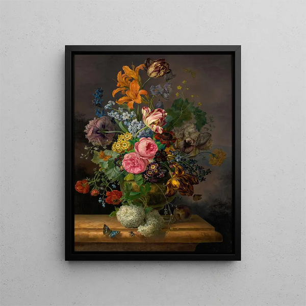 Blumenstück - Franz Xaver Gruber — indrammet kunstværk på væggen