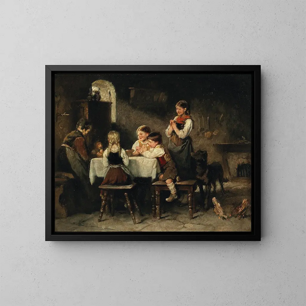 La Grâce - Franz von Defregger — indrammet kunstværk på væggen