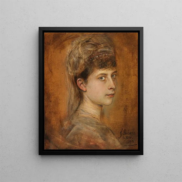 Charlotte de Meiningen, prinsesse af Preussen - Franz von Lenbach — indrammet kunstværk på væggen