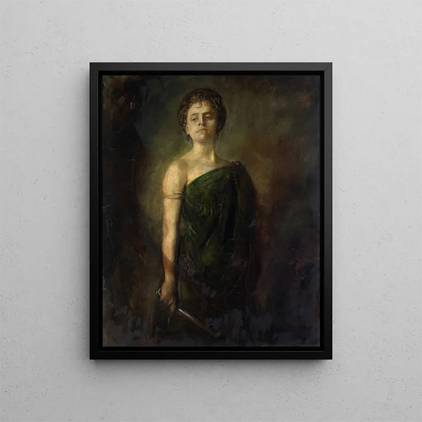 Mademoiselle Bartenstein - Franz von Lenbach — indrammet kunstværk på væggen