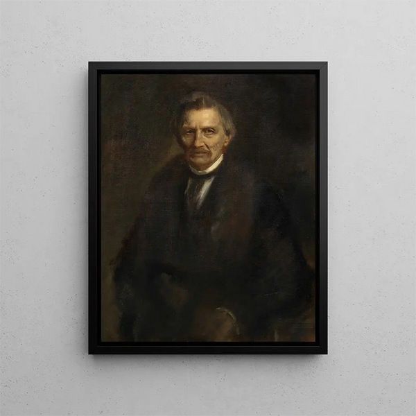 Gottfried Semper arkitekt - Franz von Lenbach — indrammet kunstværk på væggen