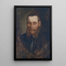 Portrait af Georg Plach - Franz von Lenbach — indrammet kunstværk på væggen