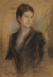 Portrait af en ung kvinde - Franz von Lenbach — visning af kunstværket