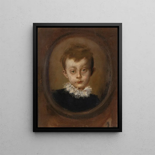 skuespilleren Konrad Dreher - Franz von Lenbach — indrammet kunstværk på væggen