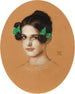 Portrait af pigen Marie med grønne bånd - Franz von Stuck — visning af kunstværket