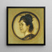Marie Stuck i japansk kostume - Franz von Stuck — indrammet kunstværk på væggen