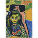 Fränzi foran en skulptureret stol - Ernst Ludwig Kirchner — vist i et interiør