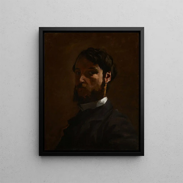 Selvportræt - Frédéric Bazille — indrammet kunstværk på væggen