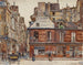 maleriet La rue Sauval set fra rue Saint-Honoré i 1901, 1. arrondissement - Frédéric Houbron — visning af kunstværket