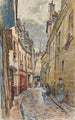 Rue Chanoinesse i 1905, 4. arrondissement - Frédéric Houbron — visning af kunstværket